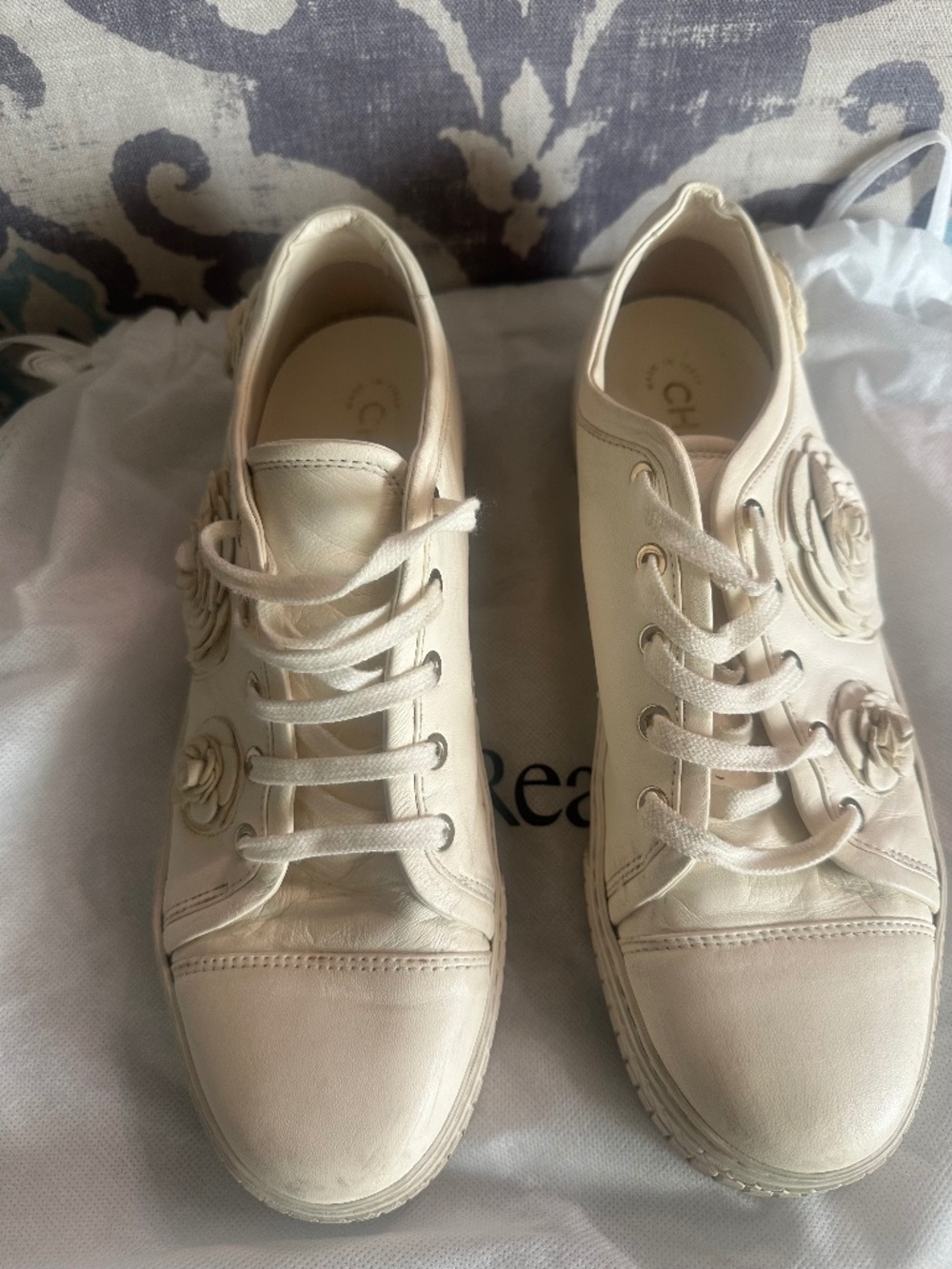 Authentic Chanel 2018 Interlocking CC Logo Sneakers